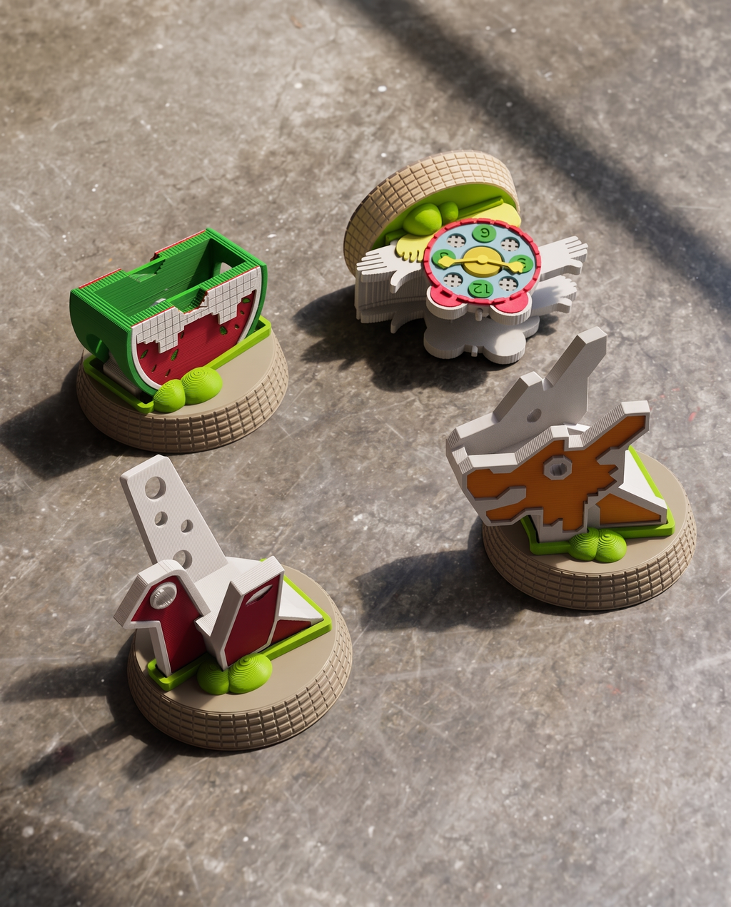 (Complete Set of 4) YPWO Playground Miniature Clickers