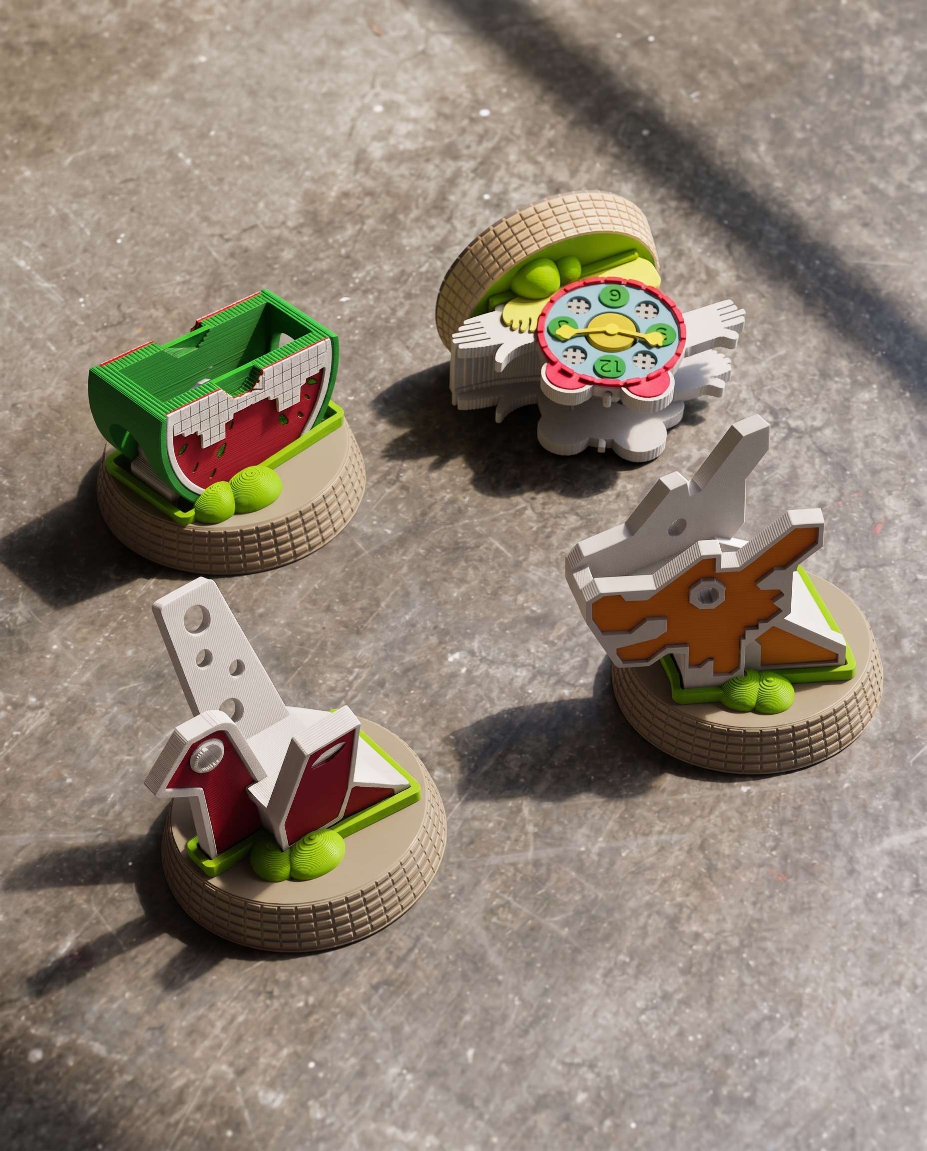 (Complete Set of 4) YPWO Playground Miniature Clickers